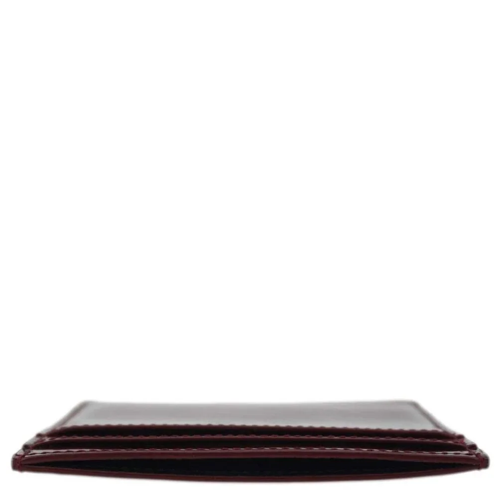 Yves Saint Laurent  Cassandra Leather Card Holder Burgundy - Picture 4 of 12